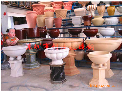 供應玻璃鋼花盆花器、歐式花盆、工藝花盆與多功能茶臺 融合藝術與實用的家居精品